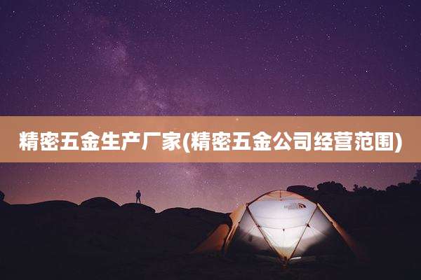 精密五金生产厂家(精密五金公司经营范围)