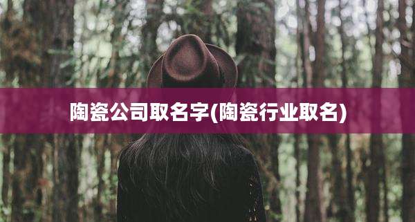 陶瓷公司取名字(陶瓷行业取名)