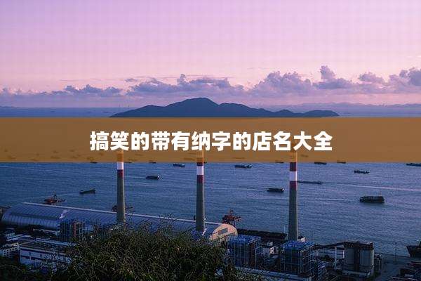搞笑的带有纳字的店名大全