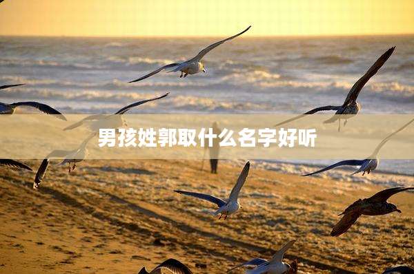 男孩姓郭取什么名字好听