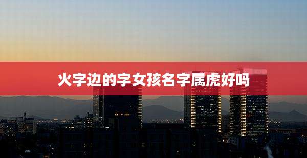 火字边的字女孩名字属虎好吗