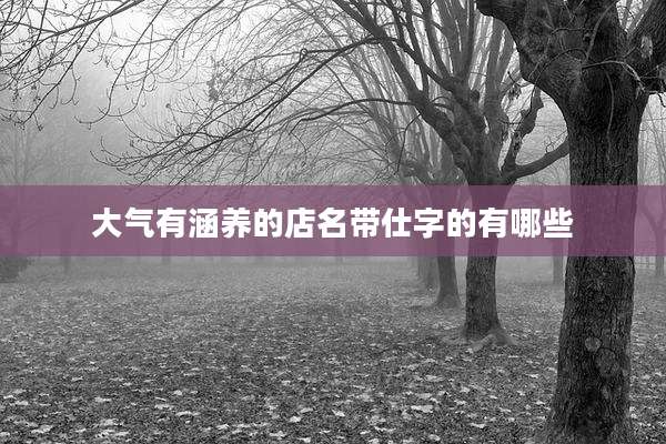 大气有涵养的店名带仕字的有哪些