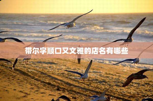 带尔字顺口又文雅的店名有哪些