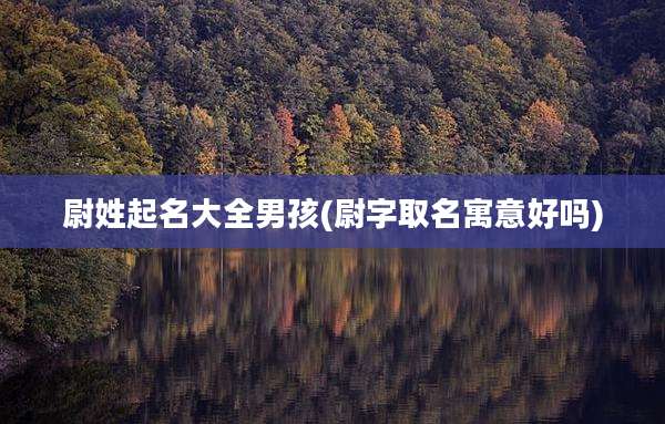 尉姓起名大全男孩(尉字取名寓意好吗)
