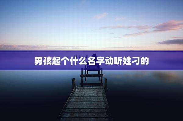 男孩起个什么名字动听姓刁的