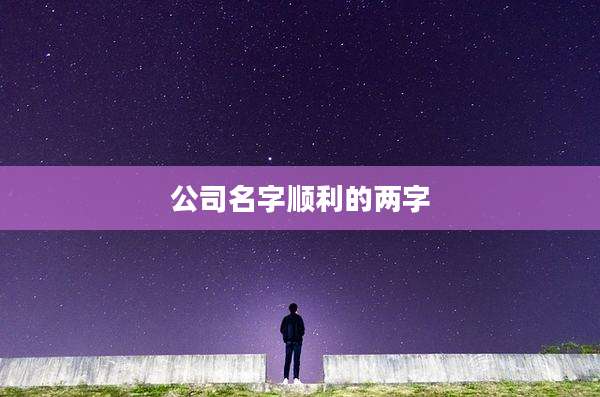 公司名字顺利的两字