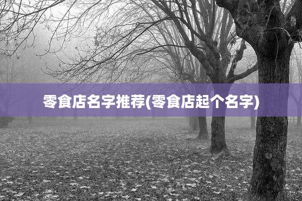 零食店名字推荐(零食店起个名字)