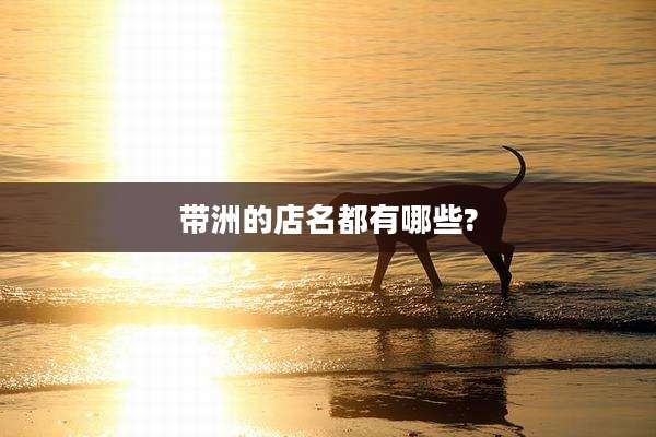 带洲的店名都有哪些?