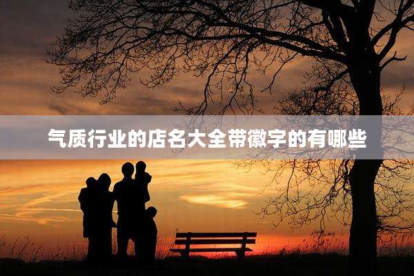 气质行业的店名大全带徽字的有哪些