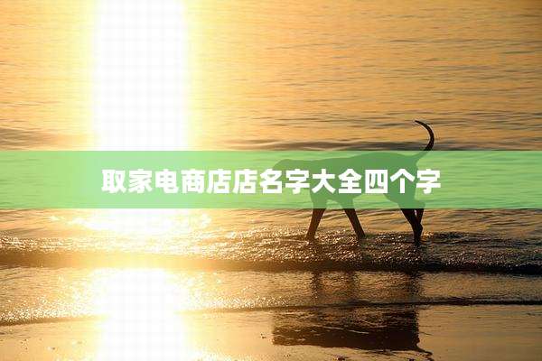 取家电商店店名字大全四个字