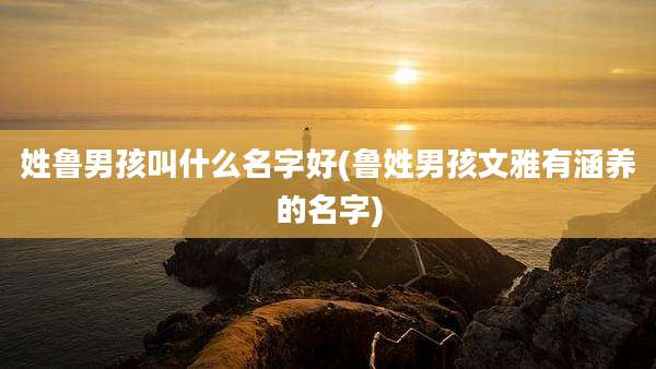 姓鲁男孩叫什么名字好(鲁姓男孩文雅有涵养的名字)