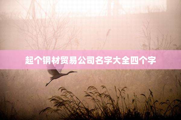 起个钢材贸易公司名字大全四个字