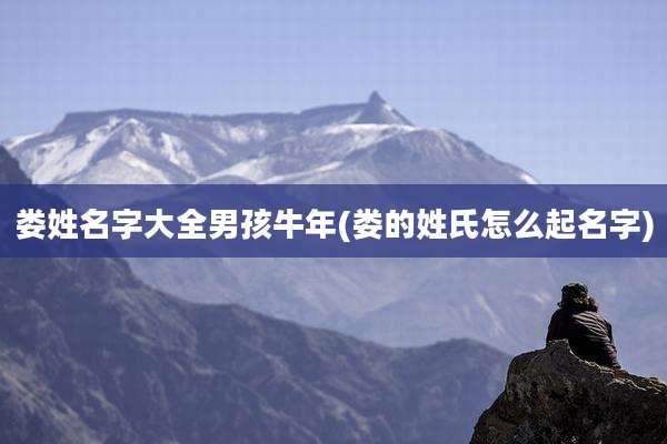娄姓名字大全男孩牛年(娄的姓氏怎么起名字)