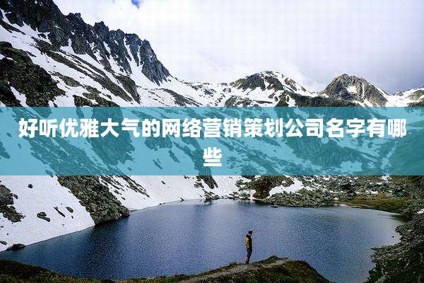 好听优雅大气的网络营销策划公司名字有哪些