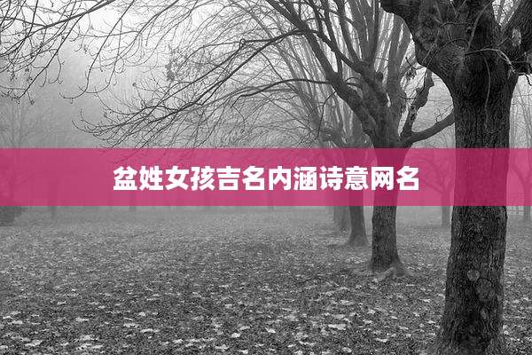 盆姓女孩吉名内涵诗意网名