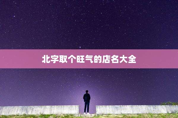 北字取个旺气的店名大全