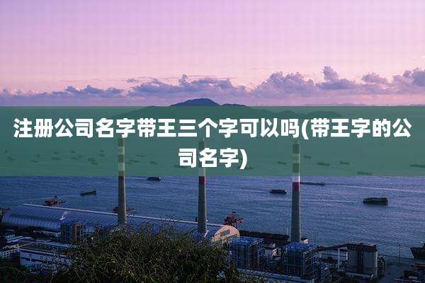 注册公司名字带王三个字可以吗(带王字的公司名字)