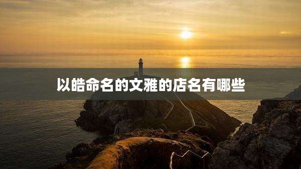 以皓命名的文雅的店名有哪些