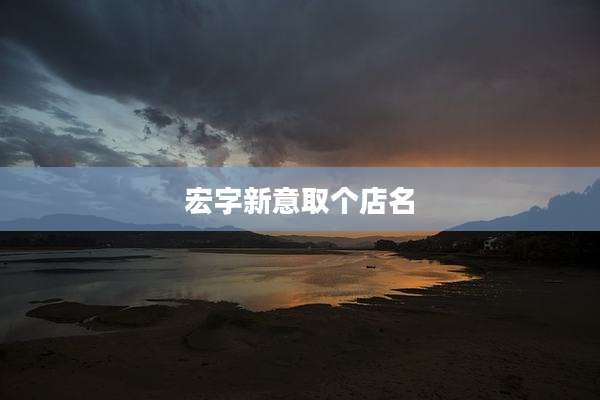 宏字新意取个店名
