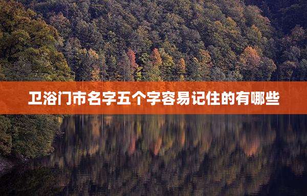 卫浴门市名字五个字容易记住的有哪些