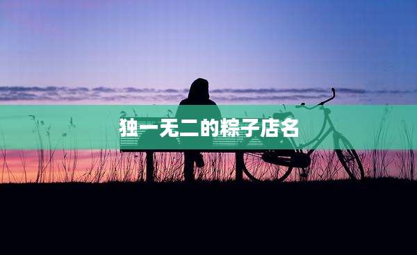 独一无二的粽子店名
