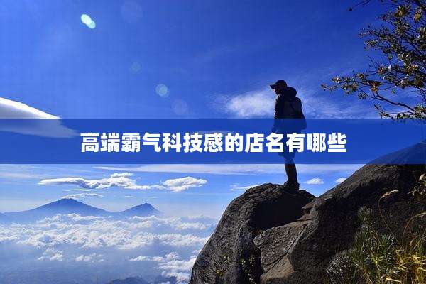 高端霸气科技感的店名有哪些