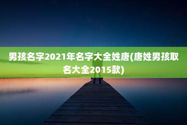 男孩名字2021年名字大全姓唐(唐姓男孩取名大全2015款)