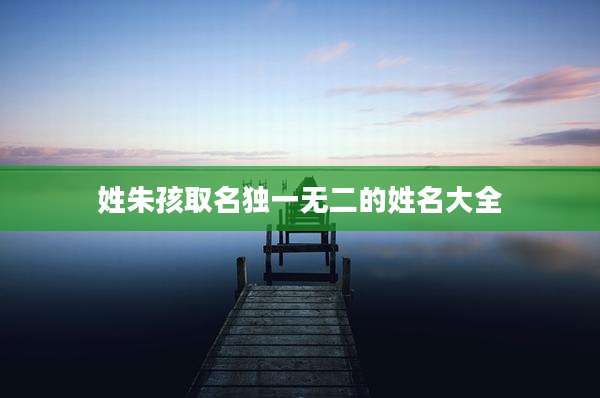 姓朱孩取名独一无二的姓名大全