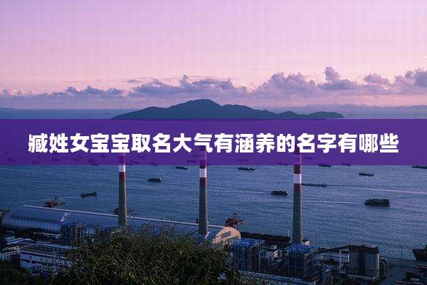 臧姓女宝宝取名大气有涵养的名字有哪些