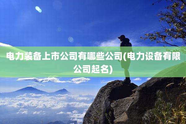 电力装备上市公司有哪些公司(电力设备有限公司起名)