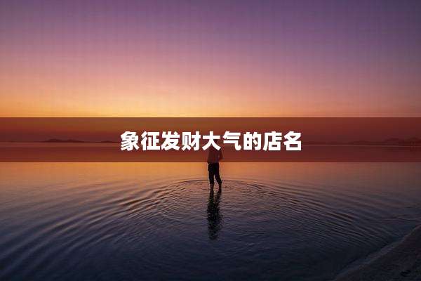 象征发财大气的店名