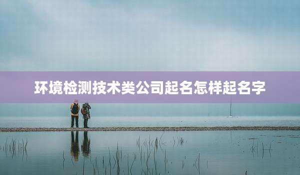 环境检测技术类公司起名怎样起名字