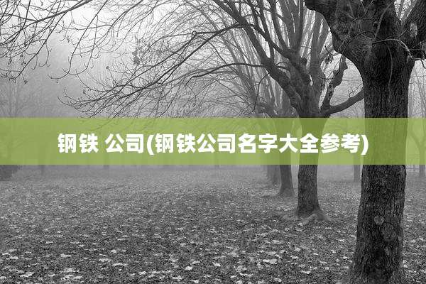 钢铁 公司(钢铁公司名字大全参考)