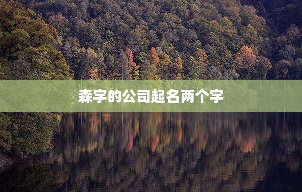 森字的公司起名两个字