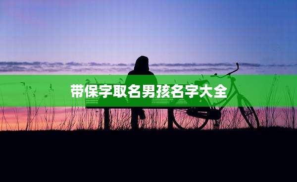 带保字取名男孩名字大全