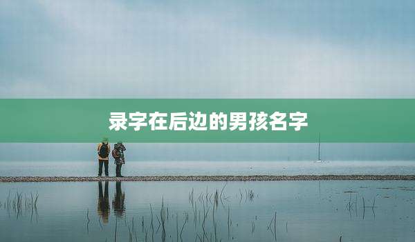 录字在后边的男孩名字
