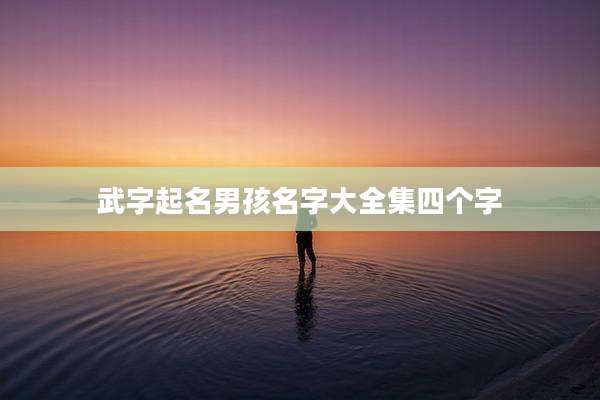 武字起名男孩名字大全集四个字