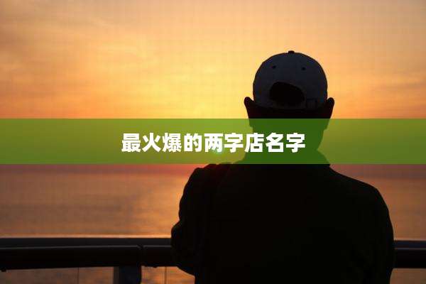 最火爆的两字店名字