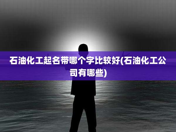 石油化工起名带哪个字比较好(石油化工公司有哪些)