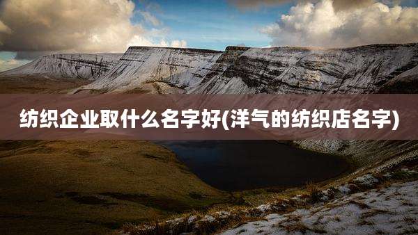 纺织企业取什么名字好(洋气的纺织店名字)