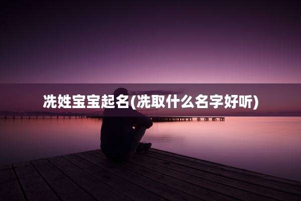 冼姓宝宝起名(冼取什么名字好听)