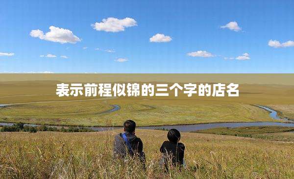 表示前程似锦的三个字的店名