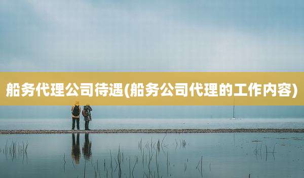 船务代理公司待遇(船务公司代理的工作内容)