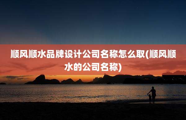 顺风顺水品牌设计公司名称怎么取(顺风顺水的公司名称)