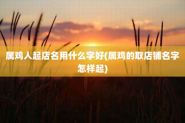 属鸡人起店名用什么字好(属鸡的取店铺名字怎样起)