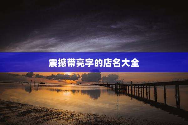 震撼带亮字的店名大全