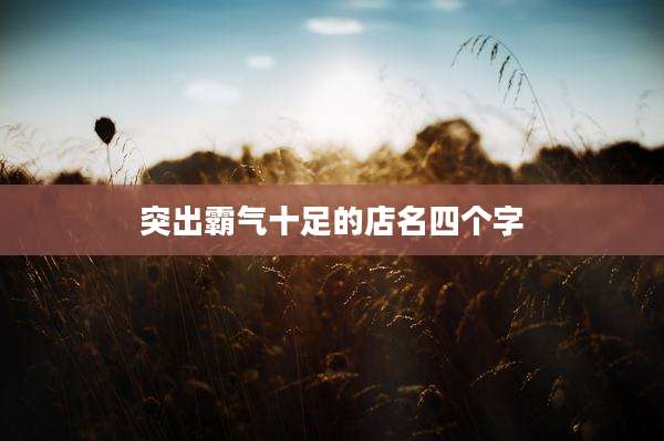 突出霸气十足的店名四个字