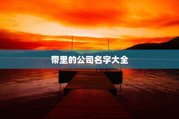 带里的公司名字大全
