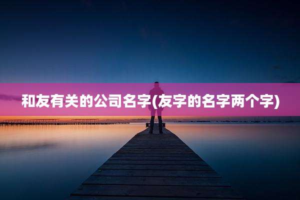 和友有关的公司名字(友字的名字两个字)