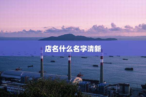 店名什么名字清新